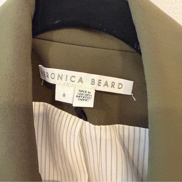 Veronica Beard Roya Dickey Army Green Blazer with Gold Buttons - Picture 2 of 5